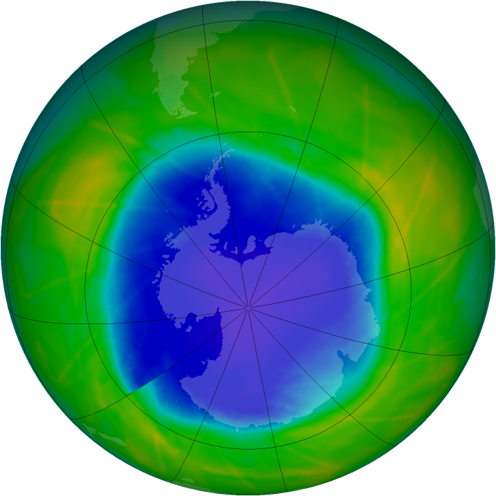 Antarctic ozone map for 04 November 2010